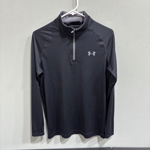 Under Armour Other - Under Armour HeatGear Black 1/2 Zip Long Sleeve Athletic Shirt SM
